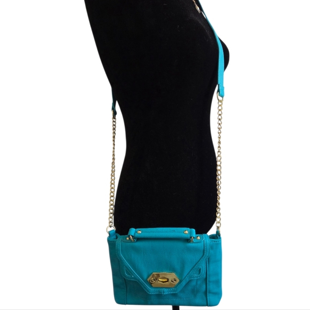 Steve Madden Teal Small Crossbody Bag With Gold Hardware
